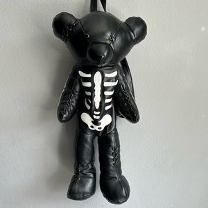 CURRENT MOOD SKELETON TEDDY BEAR BACKPACK VEGAN LEATHER
